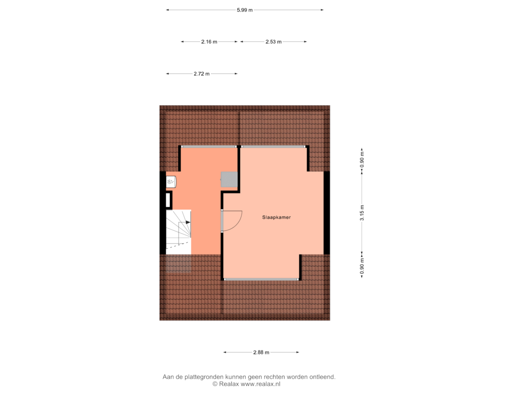 Bekijk plattegrond van Verdieping 2 van Saenredamlaan 9