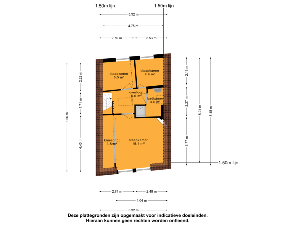 Bekijk plattegrond van 1e verdieping van Oosterweg 78