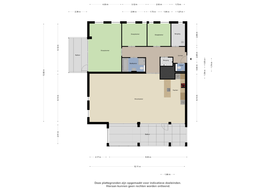 Bekijk plattegrond van Appartement van Abdijtuinen 172