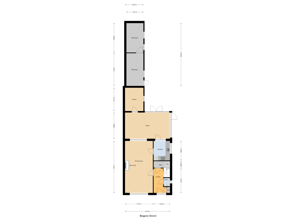 Bekijk plattegrond van Begane Grond van Europastraat 27