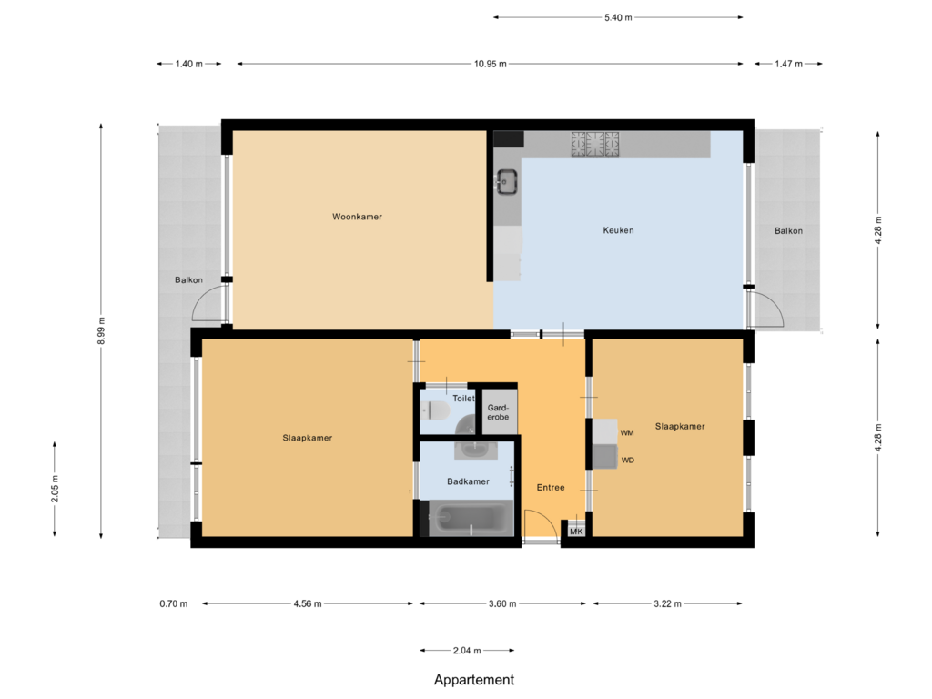 Bekijk plattegrond van Appartement van Prof. Meijerslaan 34