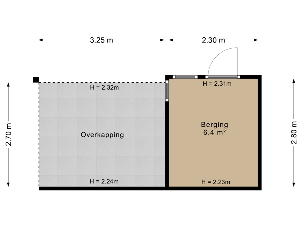 Bekijk plattegrond van Berging van De Wylch 13