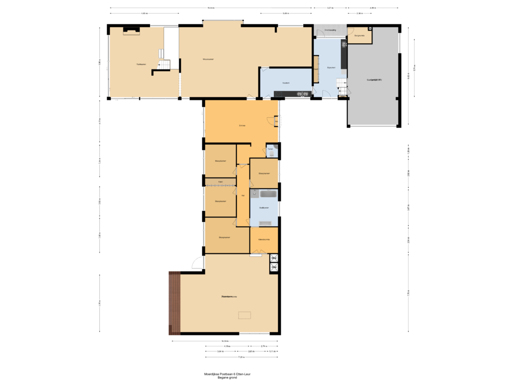 Bekijk plattegrond van Begane grond van Moerdijkse Postbaan 6