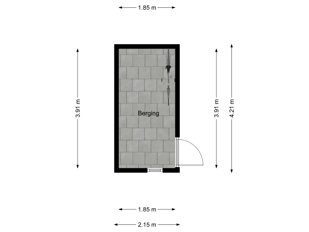 Bekijk plattegrond van Berging van Van der Endetuinen 8