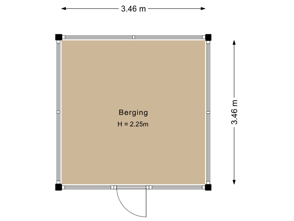 Bekijk plattegrond van Berging van Zwolseweg 234