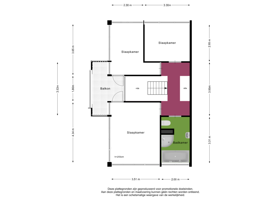 Bekijk plattegrond van 1e Verdieping van Bereklauw 16