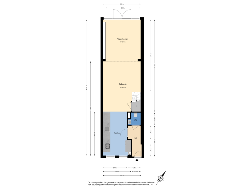 Bekijk plattegrond van Begane Grond van Hertogstraat 6