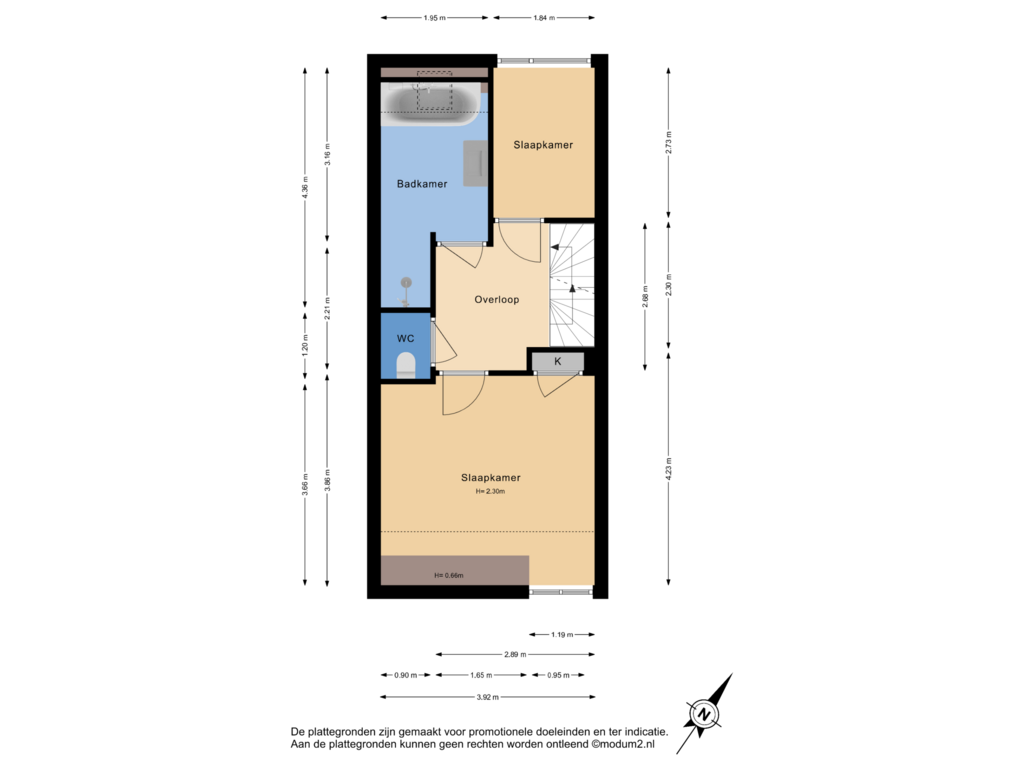 Bekijk plattegrond van 1e Verdieping van Hertogstraat 6