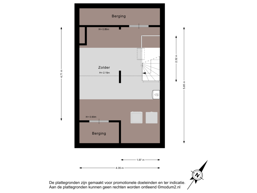 Bekijk plattegrond van 2e Verdieping van Hertogstraat 6