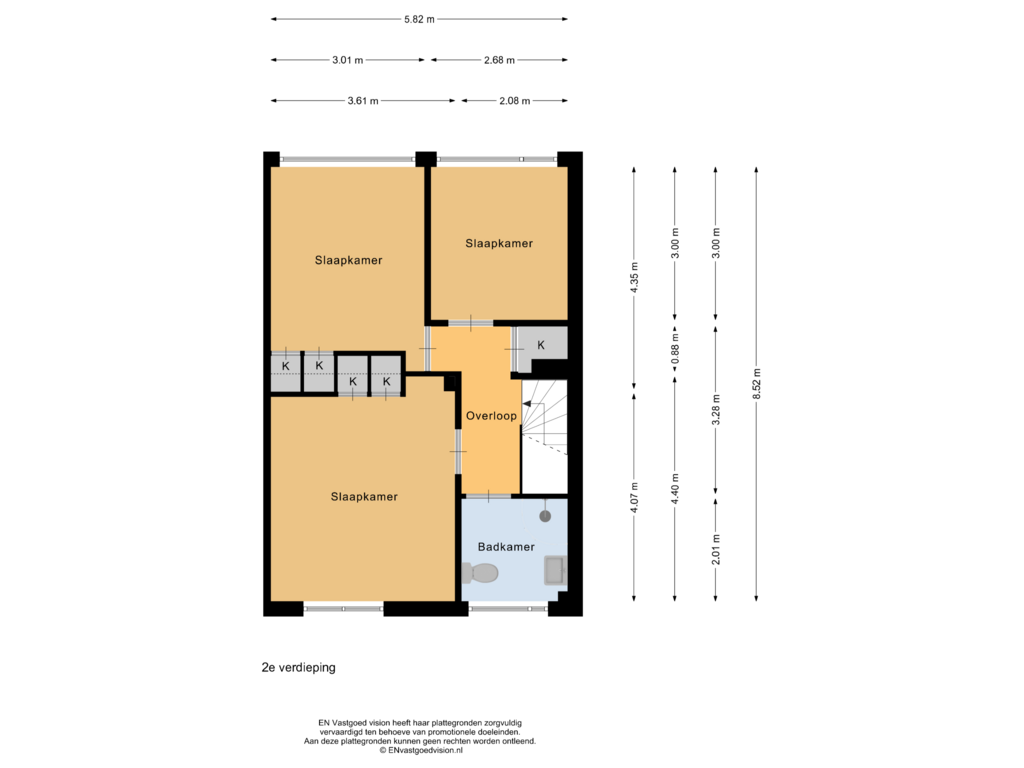 View floorplan of 2e verdieping of Panneroodstraat 330