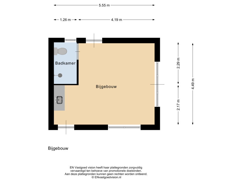 View floorplan of Bijgebouw of Panneroodstraat 330