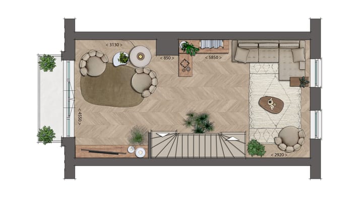 Foto 5 van Tussenwoningen Blok E F (Bouwnr. 22)