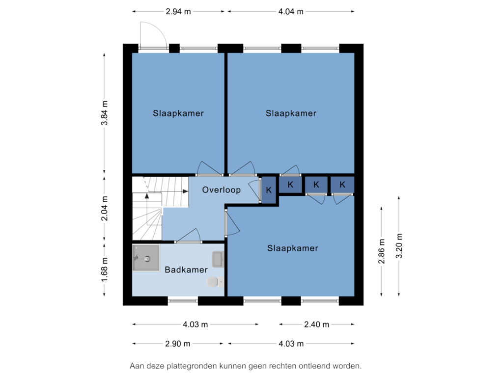 Bekijk plattegrond van 1e Verdieping van van Acchgelstraat 3