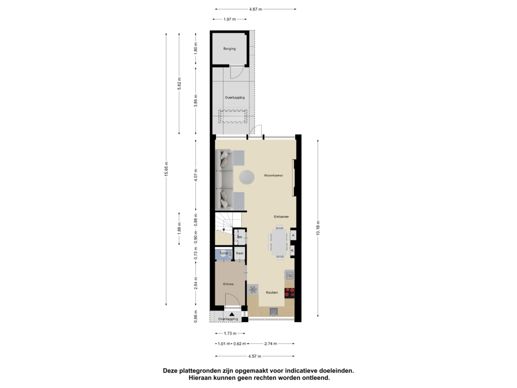 Bekijk plattegrond van Begane Grond van Linnaeusstraat 108