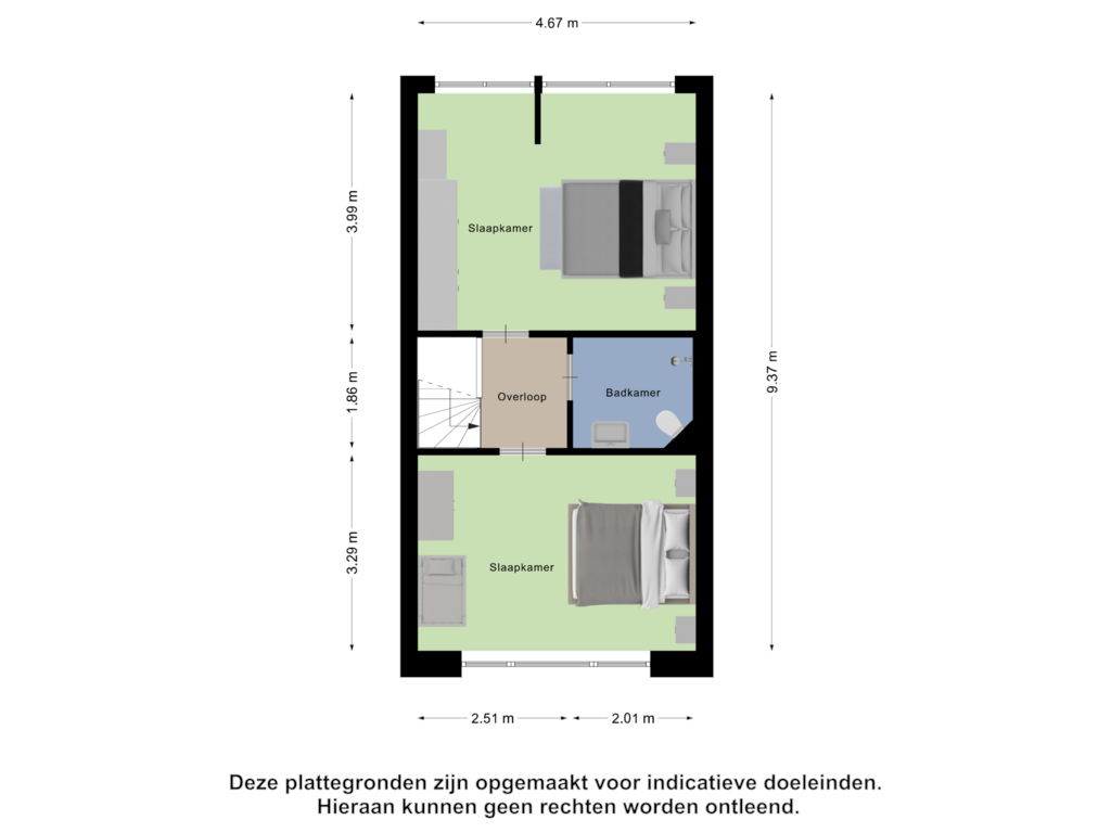 Bekijk plattegrond van Eerste Verdieping van Linnaeusstraat 108