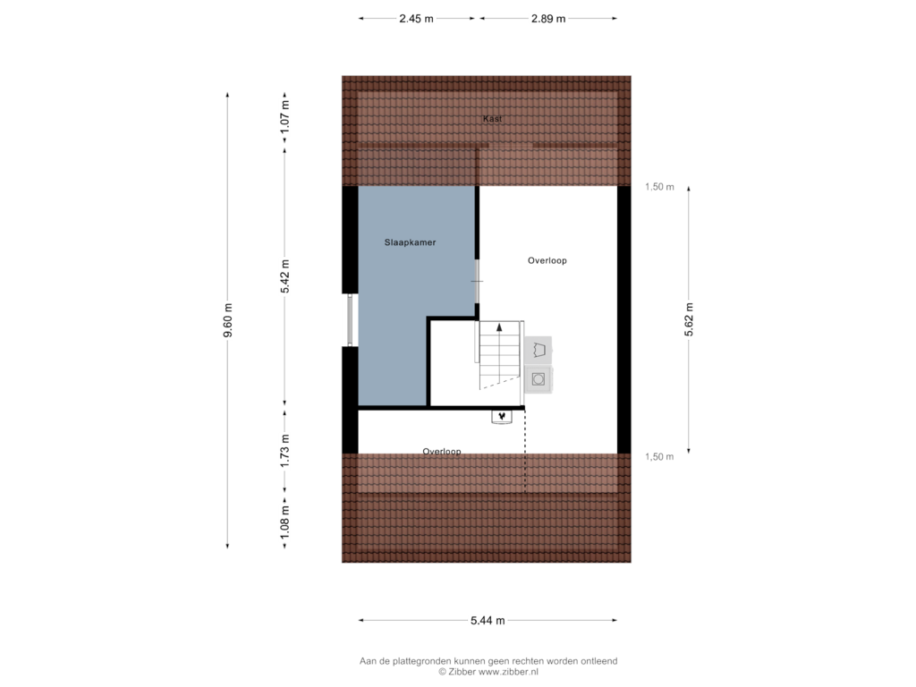 Bekijk plattegrond van Tweede verdieping van Rabouw 17