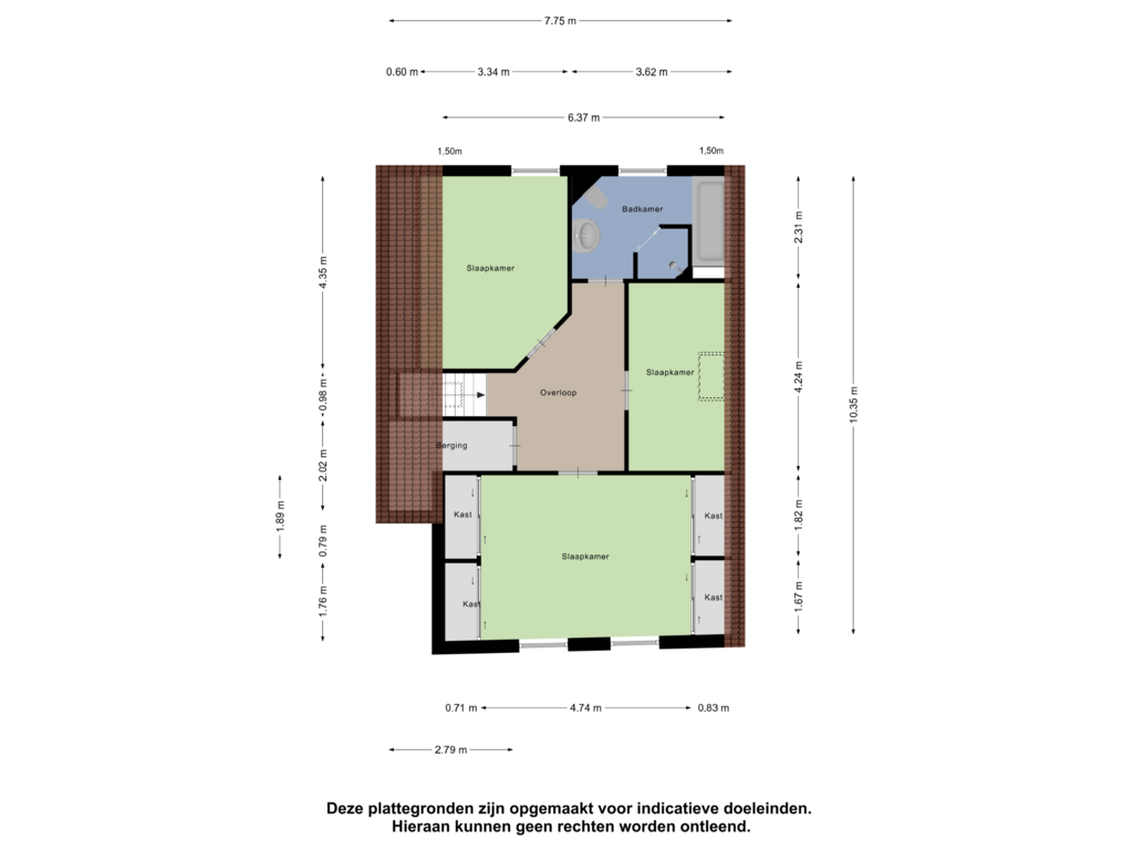 Bekijk plattegrond van Eerste Verdieping van 's-Molenaarsweg 13