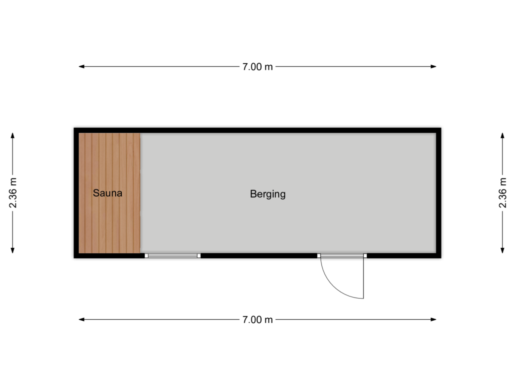 View floorplan of Berging of van Vollenhovenstraat 20