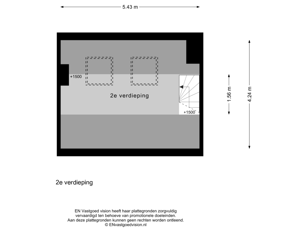 View floorplan of 2e verdieping of Goossen de Witstraat 9