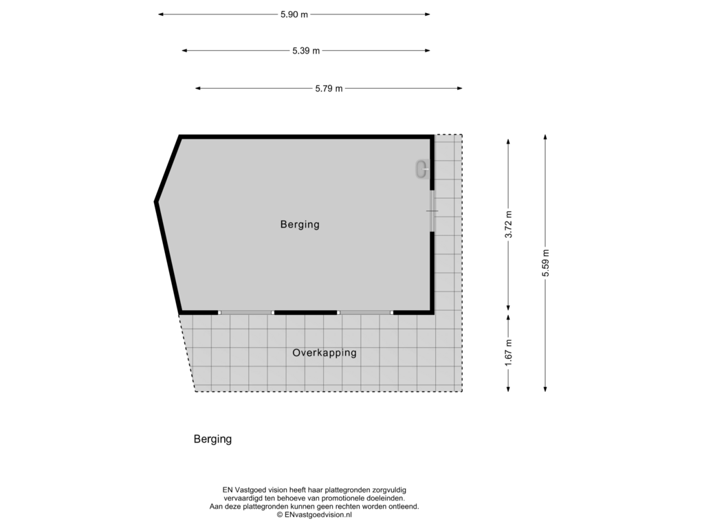 View floorplan of Berging of Goossen de Witstraat 9