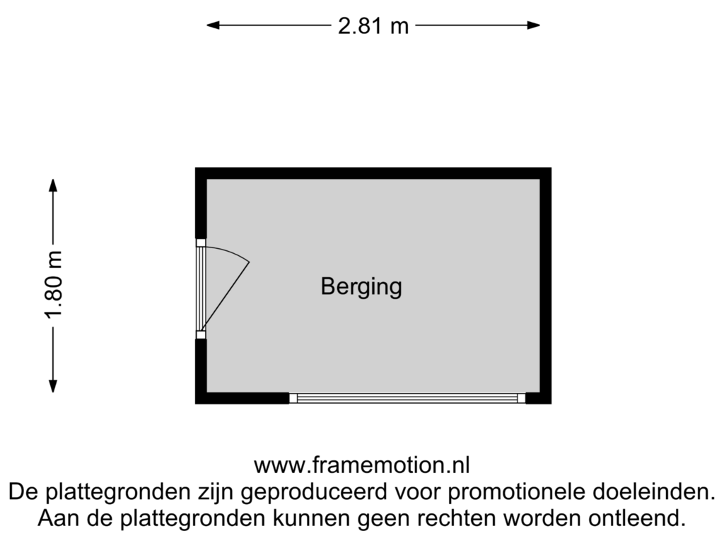 Bekijk plattegrond van Berging van De la Marplein 58