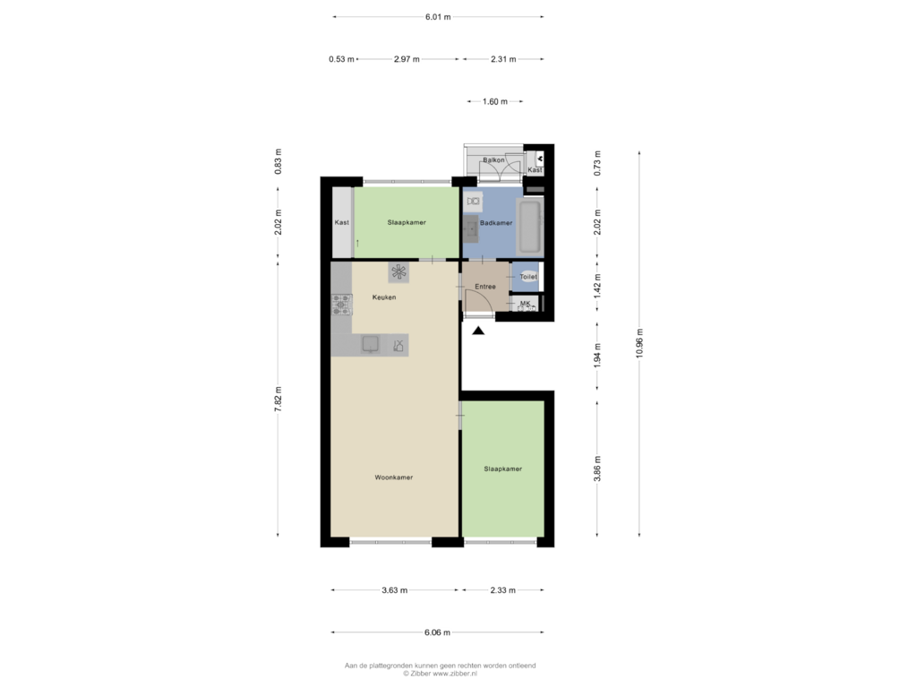 View floorplan of Appartement of Admiralengracht 168-2