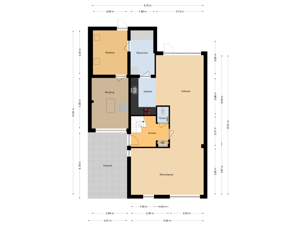 Bekijk plattegrond van Begane grond van Baalder-Esch 117