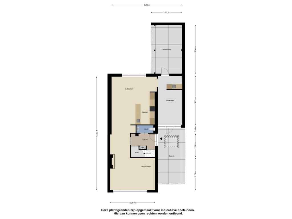 Bekijk plattegrond van Begane Grond van Hoekendaalse Velden 7