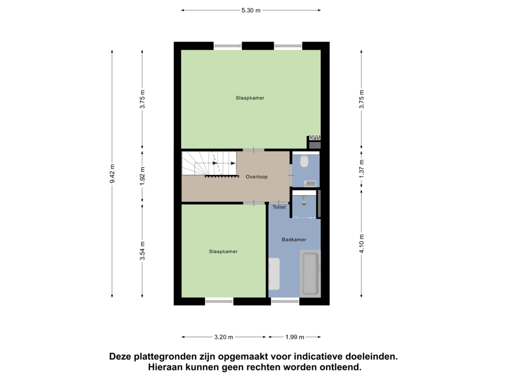 Bekijk plattegrond van Eerste Verdieping van Hoekendaalse Velden 7