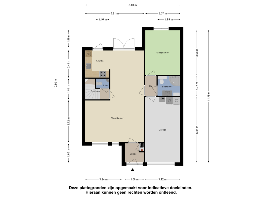 View floorplan of Begane Grond of Hameie 19