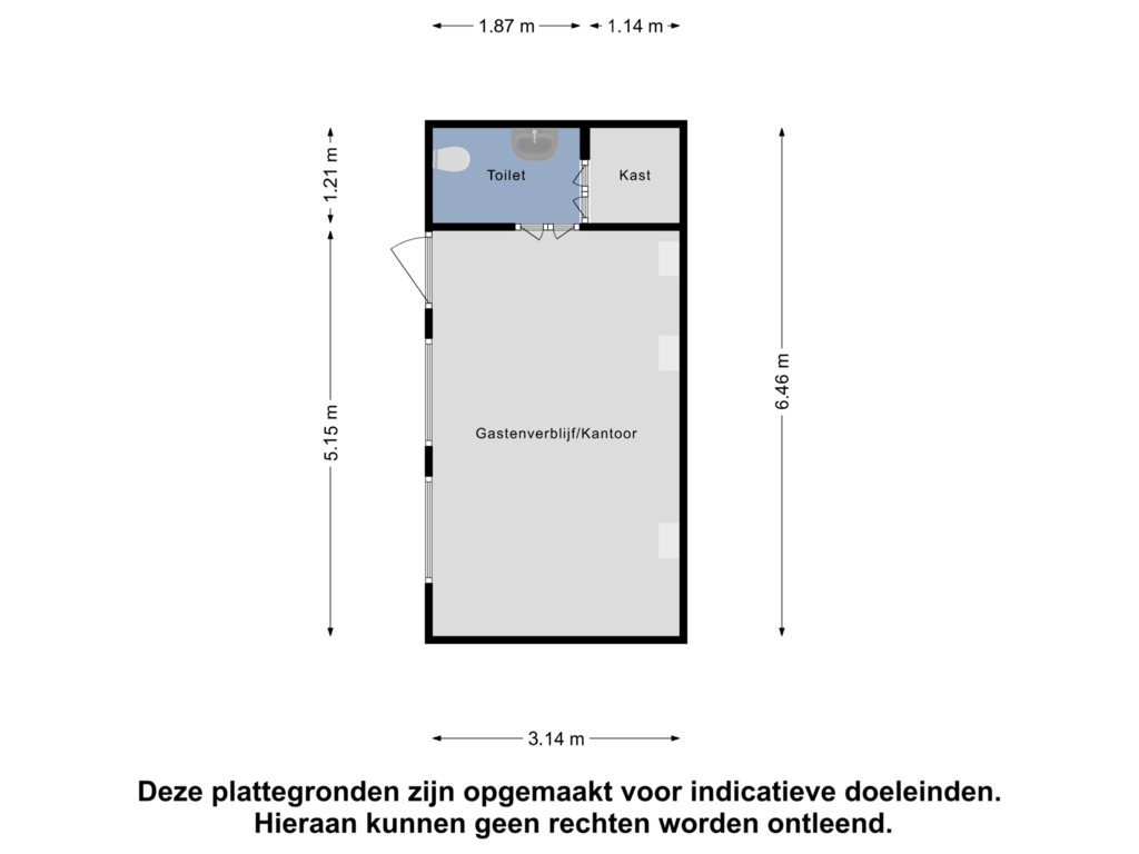 View floorplan of Gastenverblijf/kantoor of Hameie 19