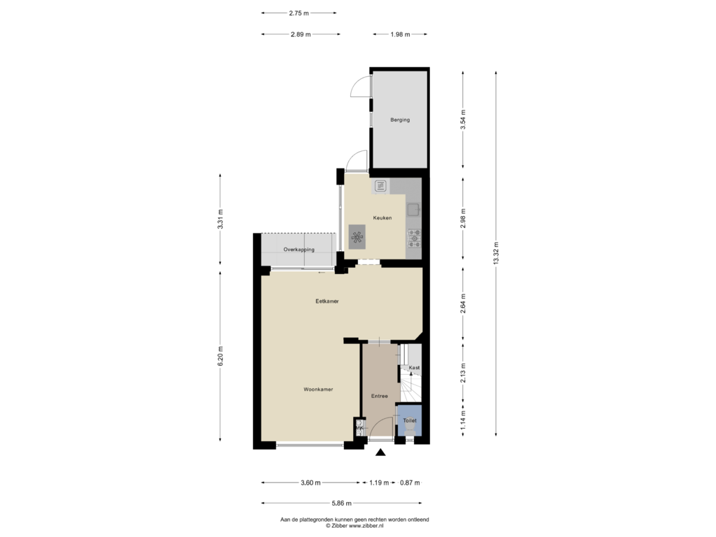 View floorplan of Begane grond of Rembrandtlaan 32