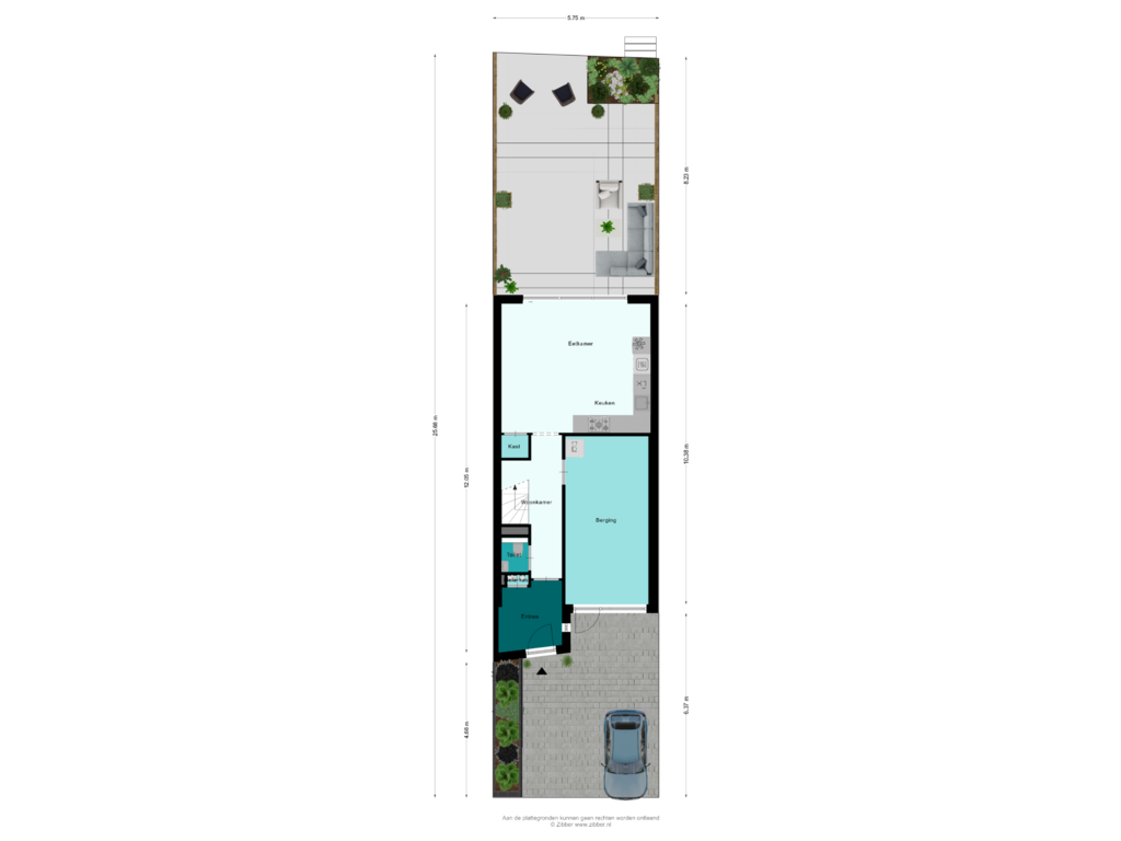 View floorplan of Begane Grond_Tuin of Serenade 17