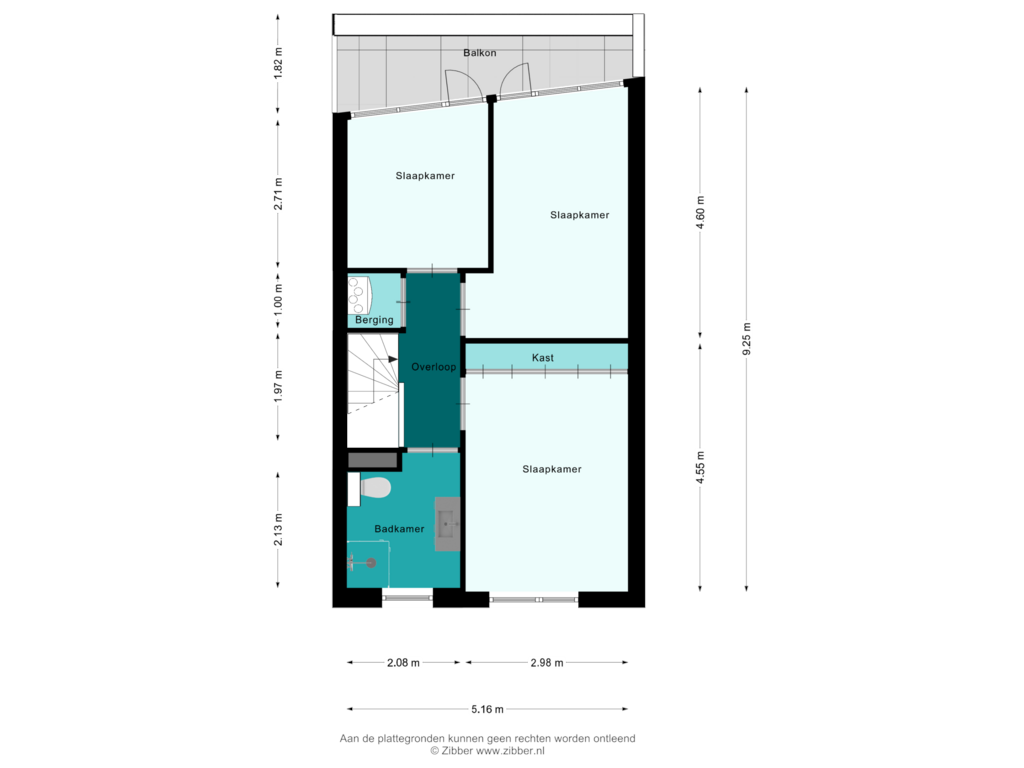 View floorplan of Tweede Verdieping of Serenade 17