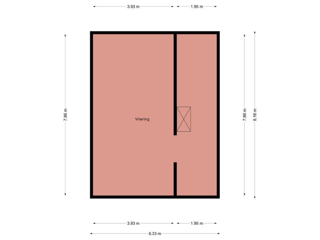 View floorplan of Vliering of Molenbeek 46