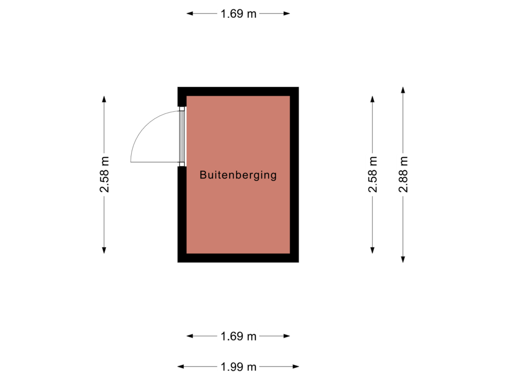 View floorplan of Buitenberging of Molenbeek 46