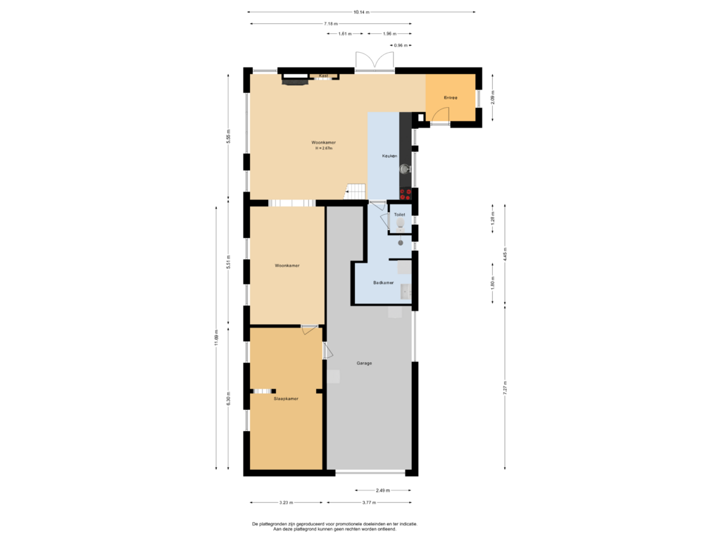 Bekijk plattegrond van Begane grond van Zorge'sweg 1