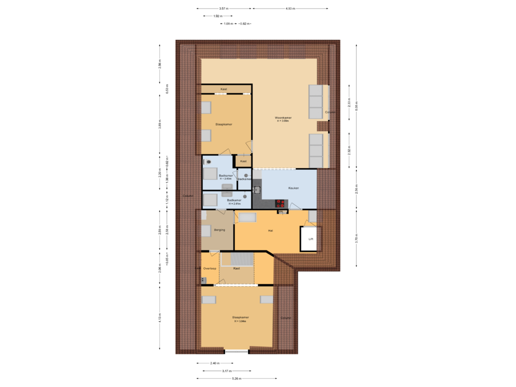 Bekijk plattegrond van Eerste verdieping van Schansdijk 3