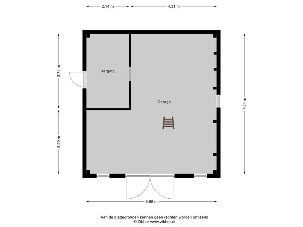 Bekijk plattegrond van Garage van Nieuwe Voorthuizerweg 11