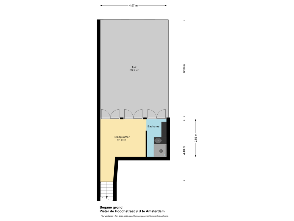 Bekijk plattegrond van Begane grond van Pieter de Hoochstraat 9-B