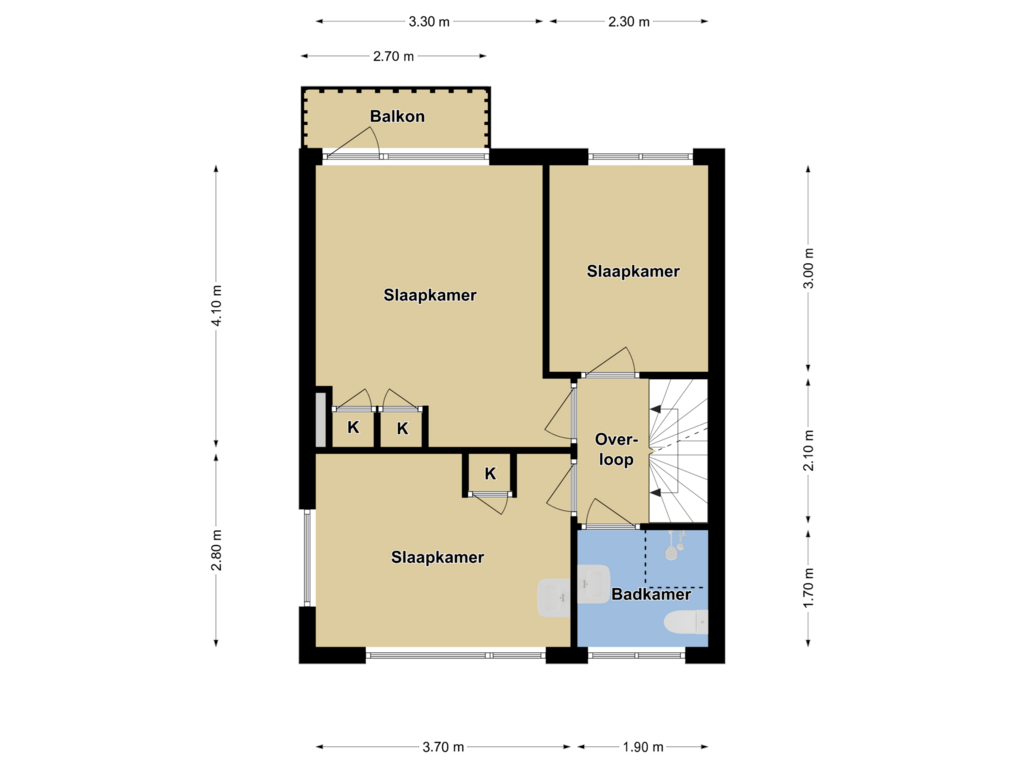 Bekijk plattegrond van 1e Verdieping van Midden-Eng 55