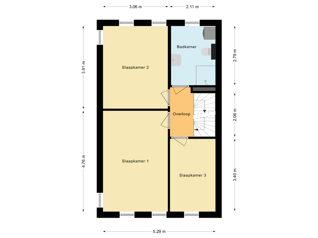 Bekijk plattegrond van Eerste Verdieping van Klaverweide 14