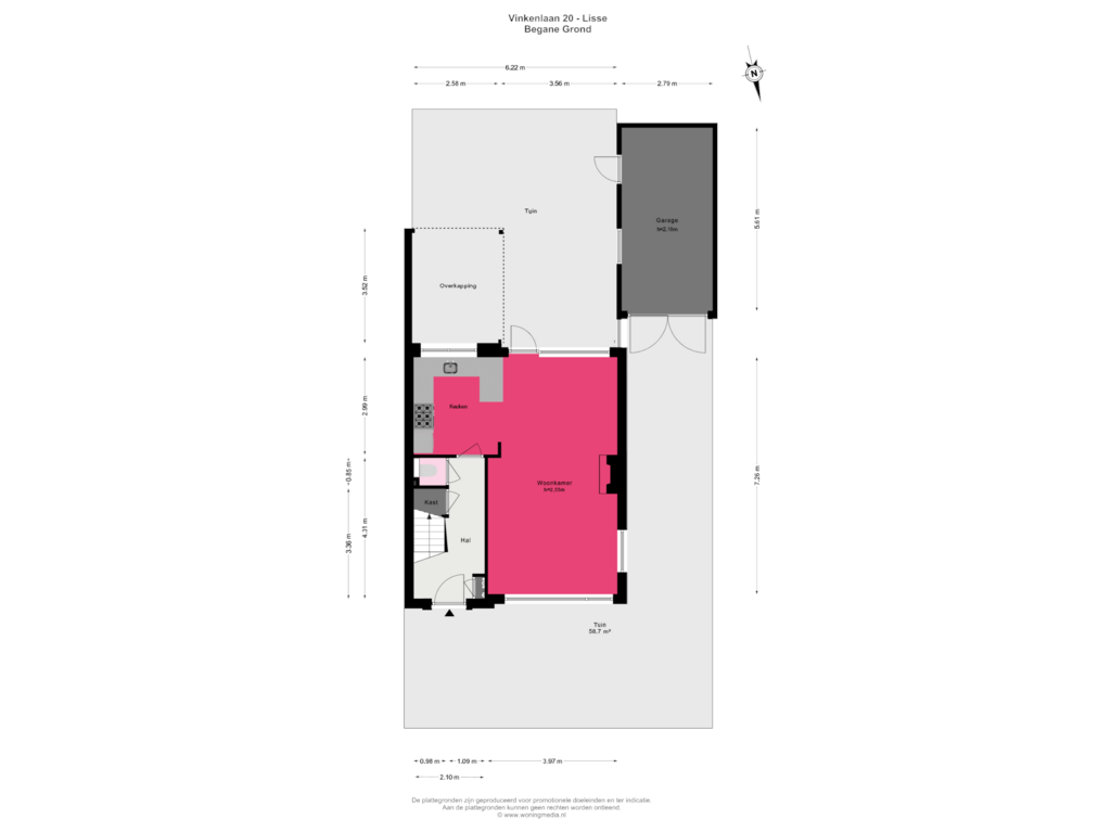 Bekijk plattegrond van Begane grond van Vinkenlaan 20