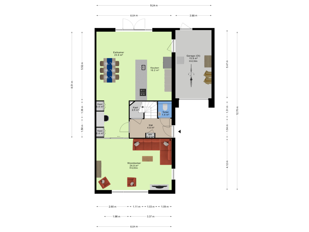 View floorplan of Begane grond of Achterhoeskamp 5