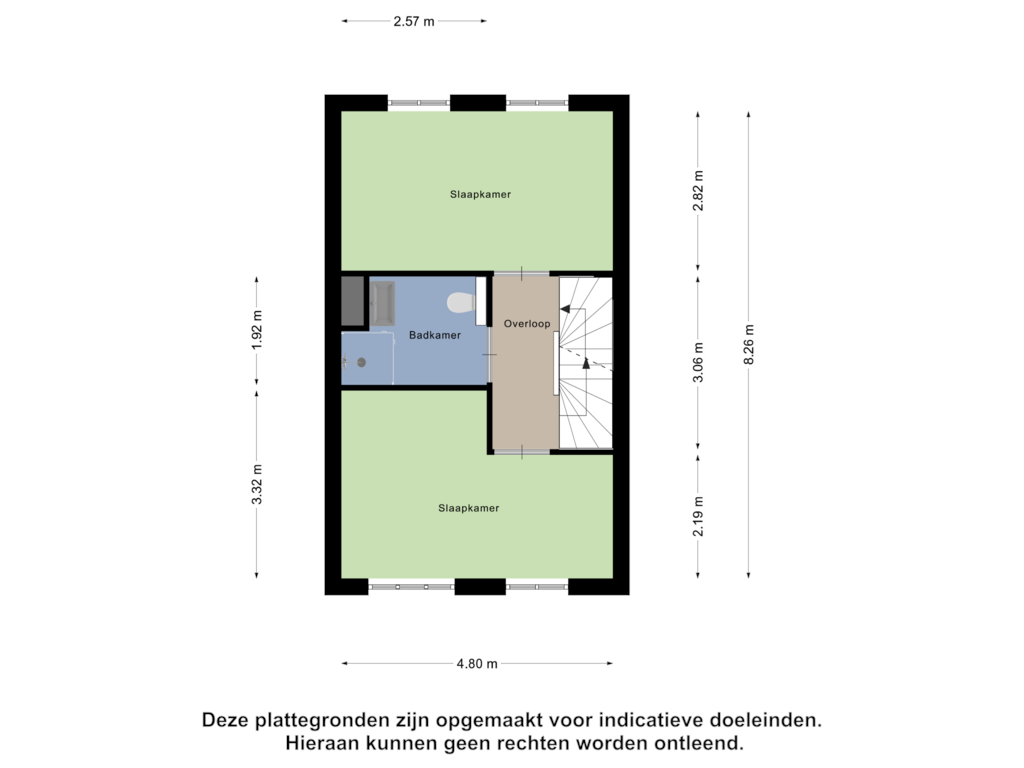 Bekijk plattegrond van Eerste Verdieping van Broederwal 259