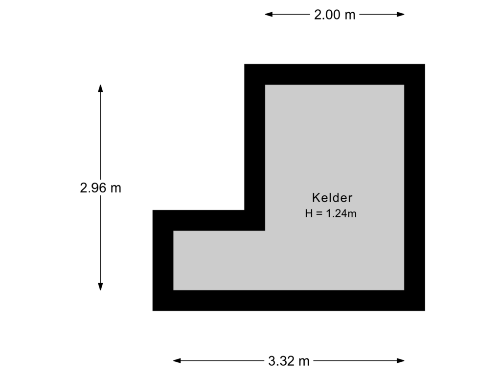 Bekijk plattegrond van Kelder van Croesestraat 78