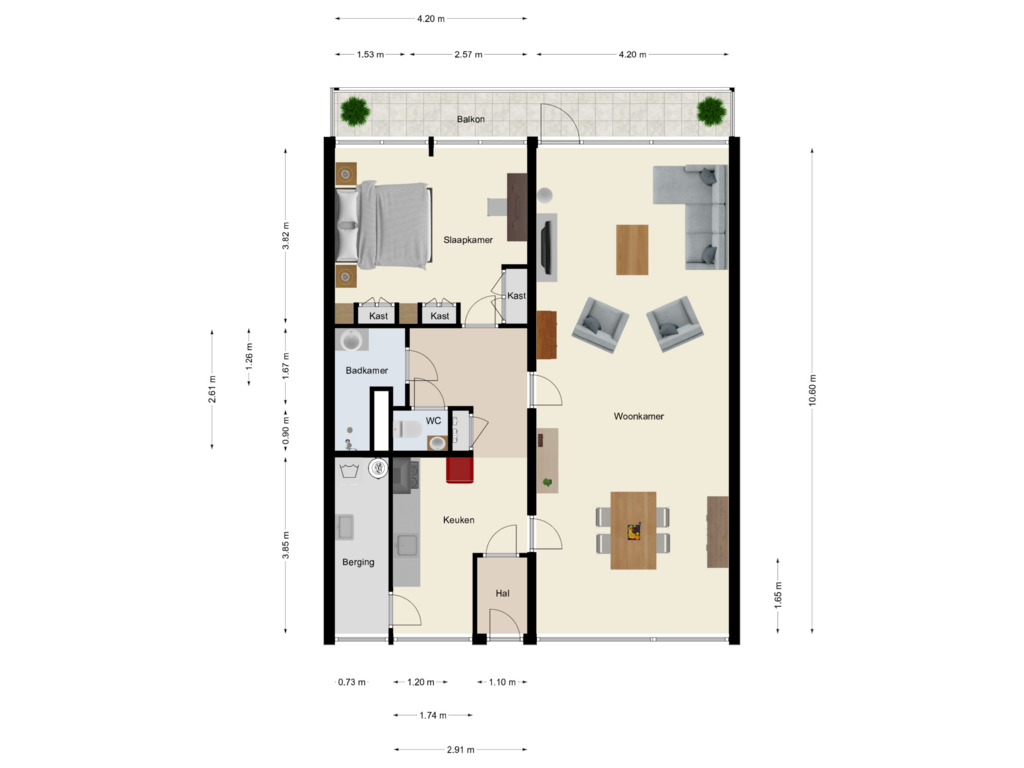 Bekijk plattegrond van Appartement van Karel de Grotelaan 142