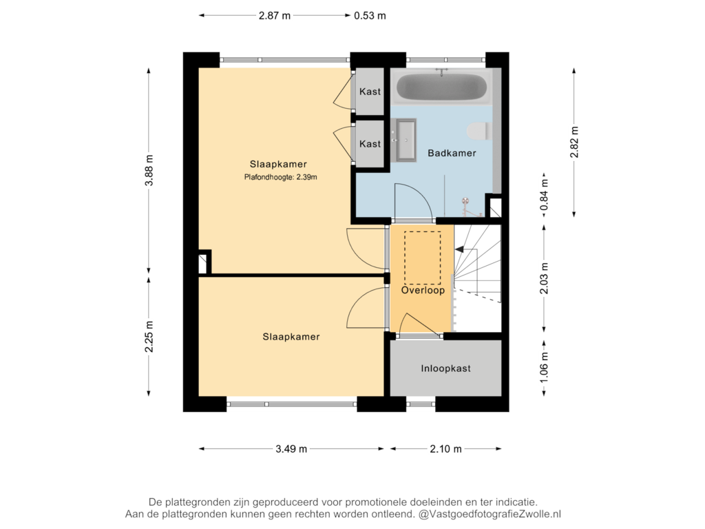 Bekijk plattegrond van 1e verdieping van Larixstraat 26