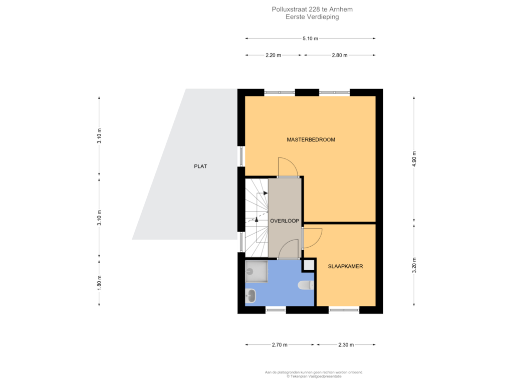 View floorplan of Eerste Verdieping of Polluxstraat 228