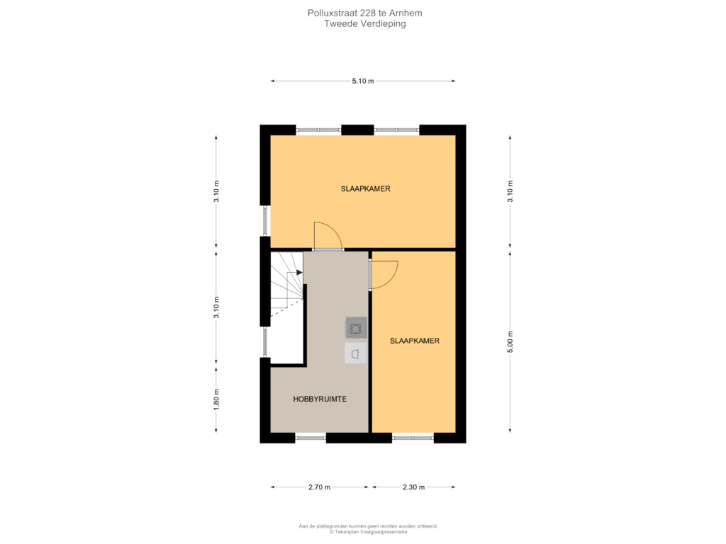 View floorplan of Tweede Verdieping of Polluxstraat 228